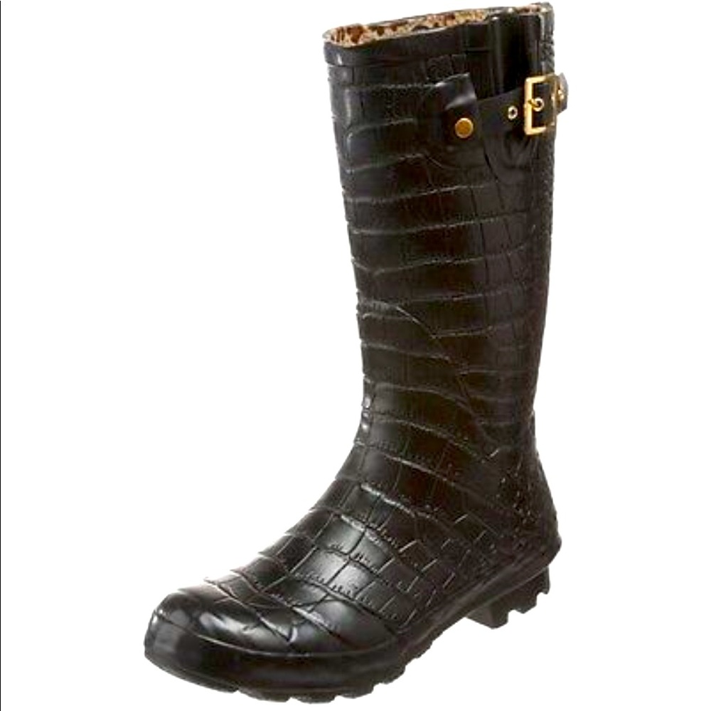Khombu Kaymen Brown Croc Rain Boots